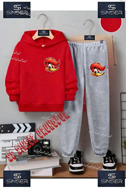 SS SİNSER Παιδικό Unisex Σετ Φόρμας με Κουκούλα με Ειδική Στάμπα "AGACKAKAN K...