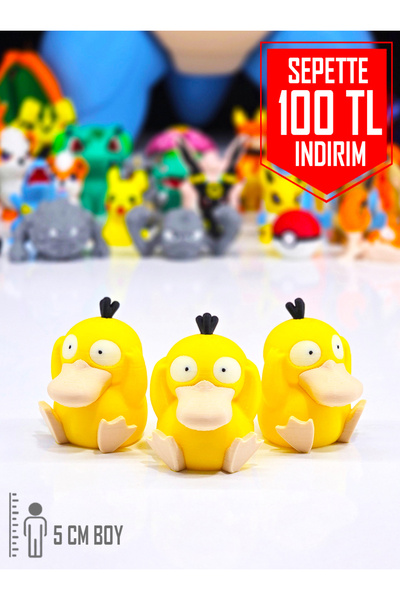 Suelo Butik Pokemon Psyduck Figürü Pokemon Karakter Figür Oyuncakları 5 Cm (1 Adet)