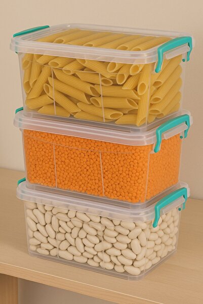 Metler حاوية تخزين قابلة للقفل 10 لتر 8 قطع |   صندوق تخزين طعام بلاستيكي كبي...