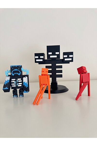 You Toys Minecraft Warden Oyuncak + WitherBoss + 2 Adet Enderman ( Oynar Eklemli