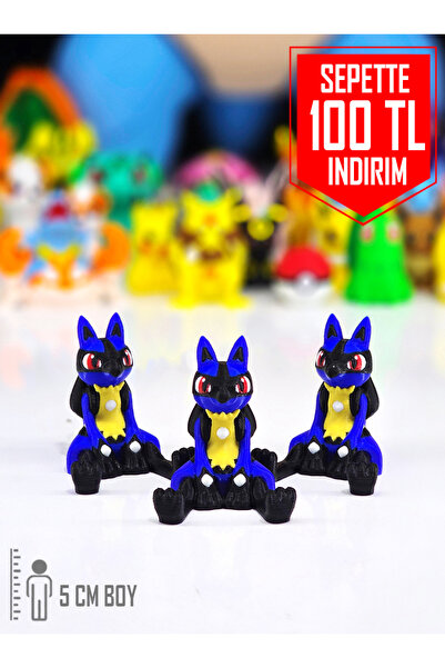 Suelo Butik Pokemon Lucario Figürü Pokemon Karakter Figür Oyuncakları 5 Cm (1...
