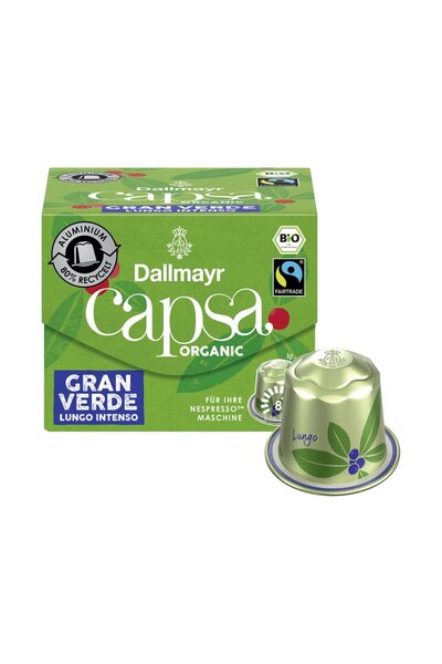Dallmayr Capsule Cafea Aluminiu Capsa Gran Verde Lungo Intenso,10 caps, 56 gr.