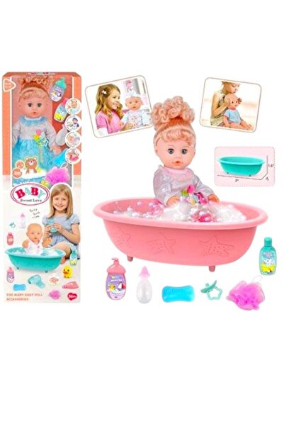 Toybox Toy Box Doll With Bathtub Accessories Perfect Cuddling Partner For Kids