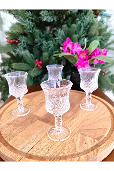 Madame Coco Audrey Footed Coffee Side Glass Set of 4 - 40 ml