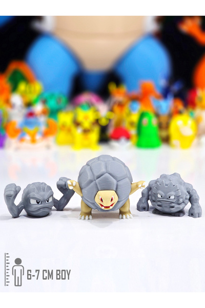 Suelo Butik Pokemon Geodude Evrim Seti Geodude, Graveler, Golem Karakter Figü...