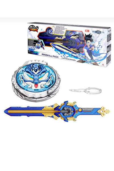 H.H.M ŞENVER TİCARET nfinity Nado Proskill Öfke Dalgası Ejderhası - Geliştirilmiş Kılıç Fırlatıcı ve Işıklı Metal Topaç