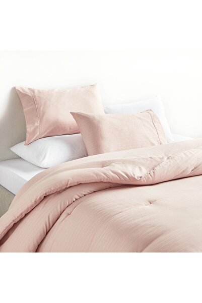 Generic Hampton Cotton Sateen Jacquard 220 Thread Count 3-Piece Full Comforter Set - 160x240 cm