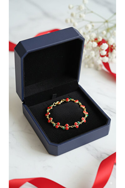 DAYZEN JEWELRY Kiraz Mineli Çelik Bileklik