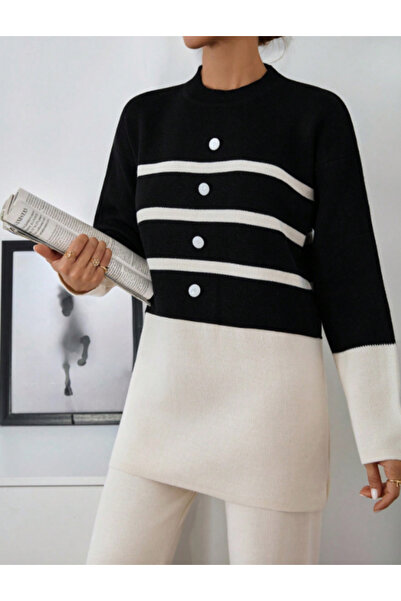 STF MODA Buttoned Knitwear Suit