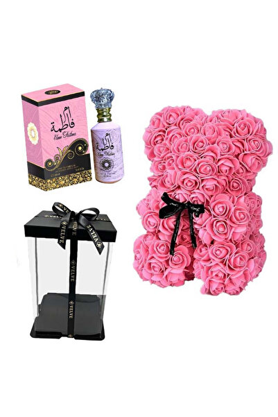 velve Set cadou fete, Ursulet floral roz si Parfum Wadi al Khaleej Umm Fatima...