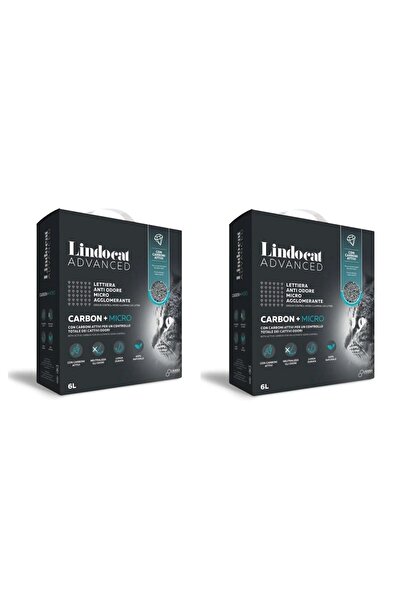 Lindo Cat Advanced Carbon + Micro Aktif Karbonlu Topaklaşan Kedi Kumu 6 Lt. X...