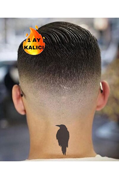 Mecit Tuhafiye 1 AY KALICI KARGA KOL BİLEK BOYUN İÇİN GEÇİCİ DÖVME