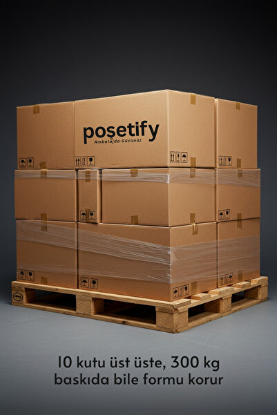 POŞETİFY Çift Oluklu Koli 40x30x30 | 5’li Set | Taşınma ve İhracat Kolisi