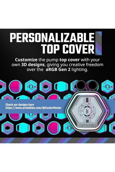 Cooler Master مضخة MasterLiquid 360 Atmos ARGB Close-Loop AIO Liquid المخصصة