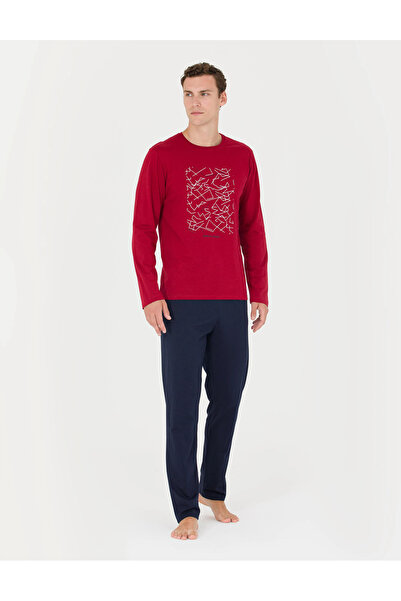 Pierre Cardin Σετ ανδρικής πιτζάμα με μακρυμάνικο 100% βαμβάκι Dolce