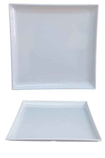 BİODATA 12 Large Square Melamine Plates |   Main Course & Breakfast Presentat...
