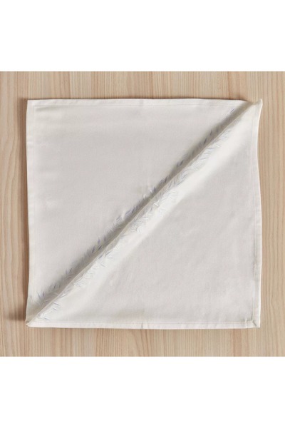 Generic طقم مناديل طاولة مطرزة من فارس، 4 قطع - 45×45 سم