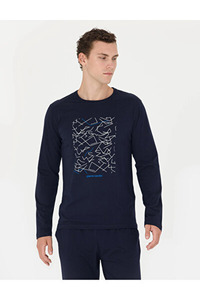 Pierre Cardin Σετ ανδρικής πιτζάμα με μακρυμάνικο 100% βαμβάκι Dolce