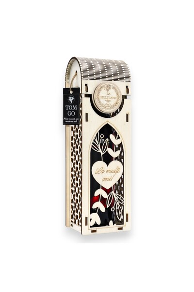 TOM GO Cutie vin - inima în rama florala