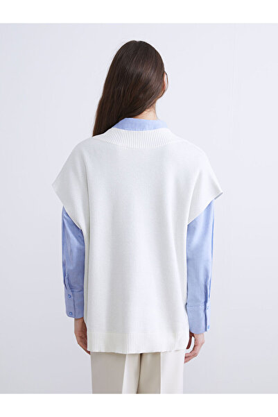 LC Waikiki V-Neck Oversize Women's Knitwear Sweater