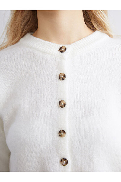 LC Waikiki Sparkling Selections from Shining Store | Crew Neck Women's Knitwear Cardigan