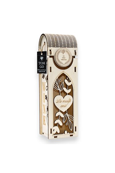 TOM GO Cutie vin - inima în rama florala