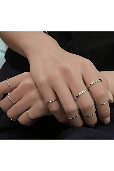 Nur'Sena Accessories Nur'Sena 10'lu Yüzük ve Eklem Yüzük Seti