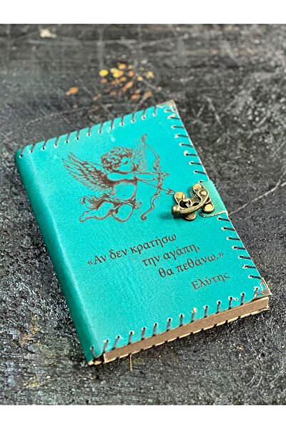 zarif atölye Odysseas if I Can'T Hold You in Greek, I Die Designed Leather Notebook