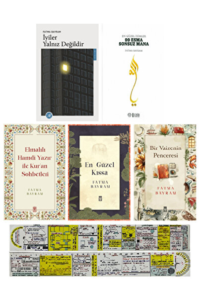 Timaş Yayınları Fatma Bayram 5 Kitap / İyiler Yalnız Değildir-99 Esma Sonsuz Mana-Bir Vaizenin Penceresi + Cetvel