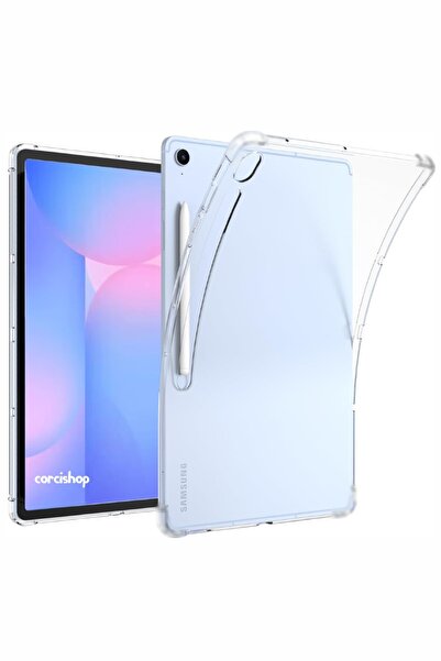 corcishop Samsung Galaxy Tab S10 FE+ 13.1 İnç Kılıf Şeffaf Dayanıklı Silikon ...