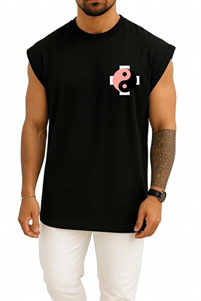 Bahriyeli Collection Oversize Blackpink Tank Top with Pocket and Back Design