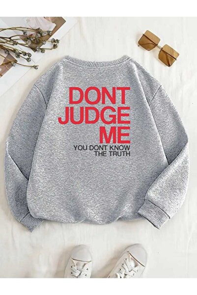tkn your style Φούτερ Unisex Dont Judge Me με σχέδιο εκτύπωσης και μοντέρνα σ...