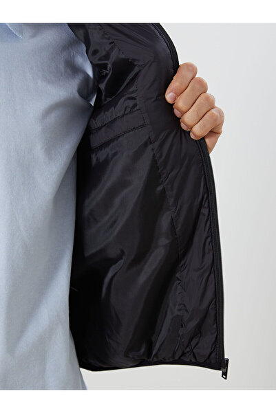 LC Waikiki Black Standard Fit Stand Collar Men's Puffer Vest