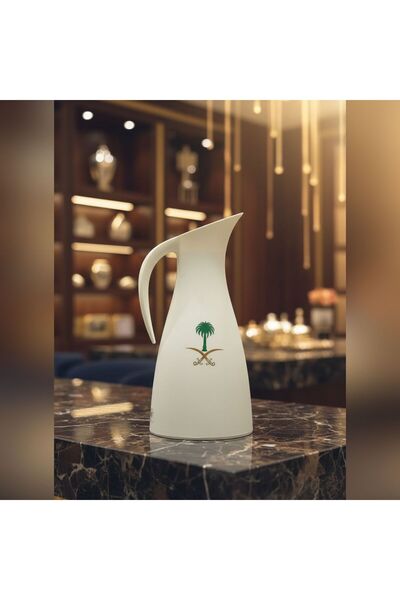 Generic ترمس للشاي او القهوة بتصميم أنيق وعصري لليوم الوطني حجم 1 لتر