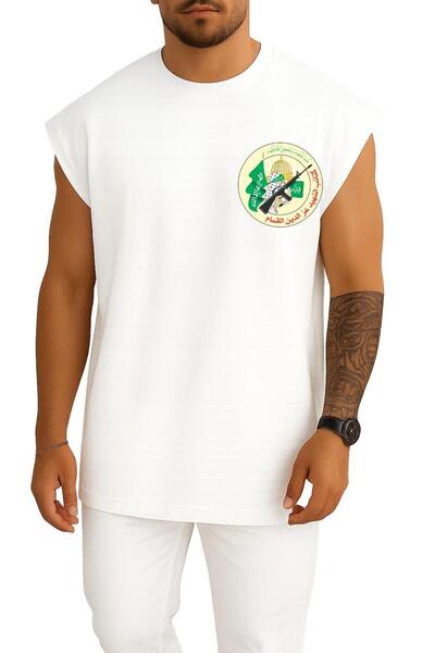 Bahriyeli Collection Oversize El Kassam Brigades Gaza Pocket Design Undershirt