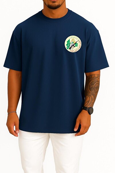 Bahriyeli Collection Oversize El Kassam Brigades Gaza Pocket Design Unisex T-...