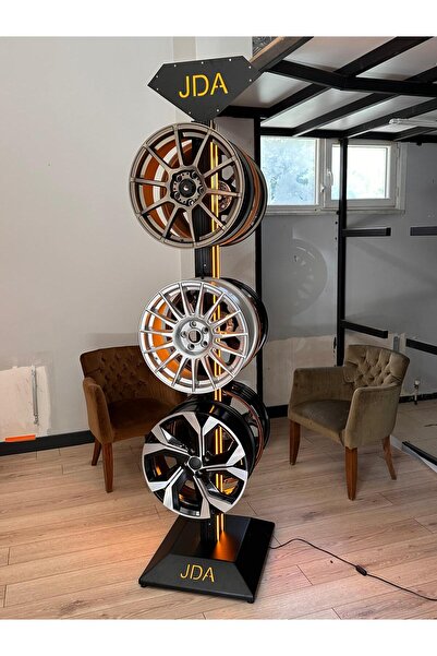 GenelTedarik Özel İmalat Ayaklı 6 Adet Kapasiteli Jant Standı (logo eklenebilir)