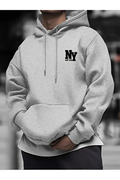 bellanova Comfortable Hoodie for Men - “Ny” Graphic, Thick and Warm,