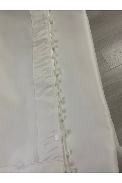 LUMIA ÇEYİZ Kırık Beyaz Saten Güneşlik Tül Perde