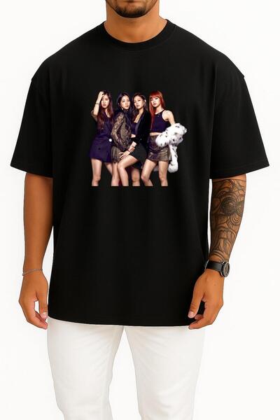 Bahriyeli Collection Oversize Blackpink Magazine Gq K-Pop Unisex T-Shirt with...