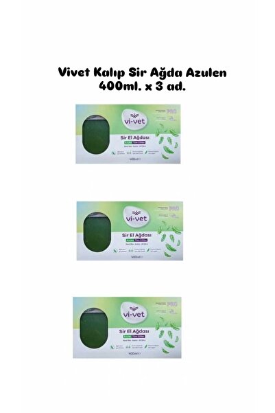 Vi-vet Kalıp Ağda Azulen 400 ml x 3 Adet - Doğal Reçine, Şekersiz