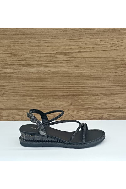 Greyder 59266 Black Genuine Leather Casual Women's Sandals