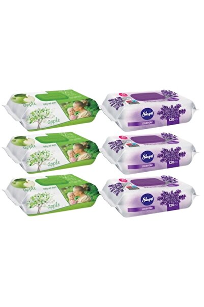 Sleepy Set Igienă 6 x Somnolent, 3 x Șervețele Umede 120 buc. Măr, 3 x Șerveț...