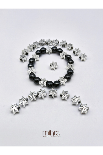 Mihra Takı Tasarım Metal Boncuk Arası – Gümüş Renkli - 20 Adet | Tesbih ve Do...