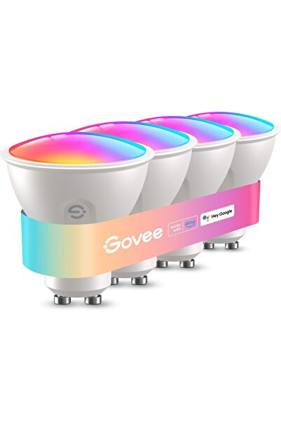 Govee GU10 Akıllı LED Ampul 4'lü - RGBWW, 400LM, Matter, Alexa, Google Home, ...