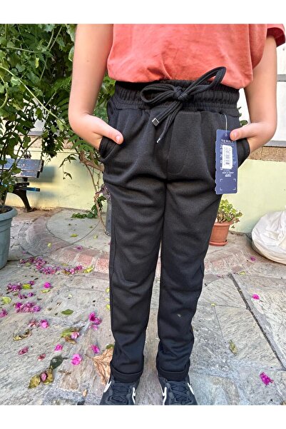 Terry Spor Beli Lastikli Kıvırma Pacalı Petekli Kumaş Jogger Pantalon