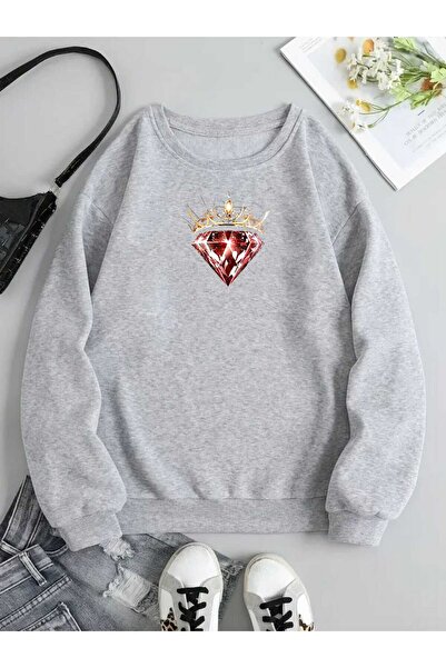 tkn your style Μπλουζάκι Unisex με σχέδιο με διαμάντια, μοντέρνο, oversize