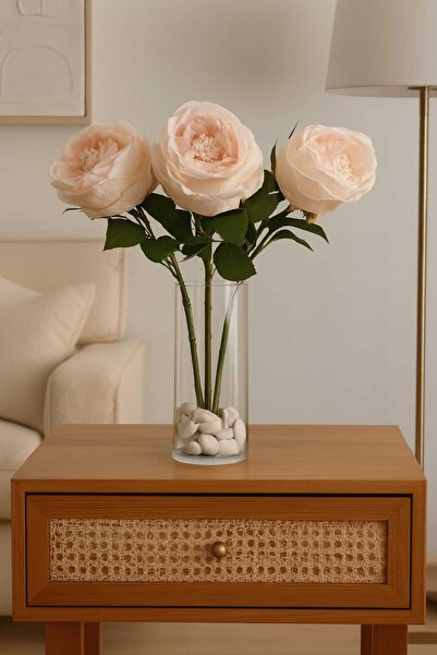 MAKİ DEKOR YAPAY ÇİÇEK DEKORATİF ISLAK DOKULU ŞAKAYIK 3'LÜ DAL 45 CM