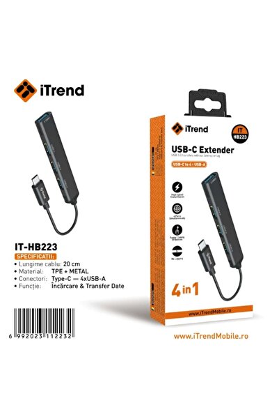 itrend HUB USB 4 Ports HB 223 Type-C USB 3.0 USB 2.0
