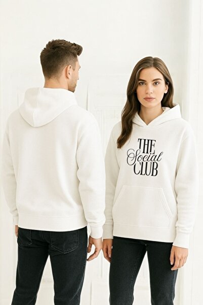 ArtYus The Social Club Πολύχρωμο με τύπωμα με κουκούλα Φούτερ